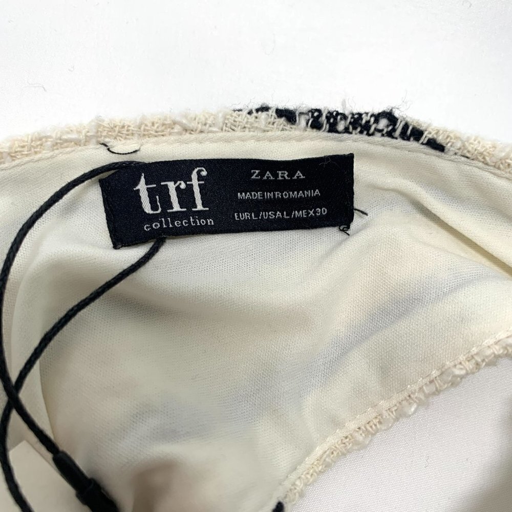 Zara TRF Striped Sleeveless Mini Sheath Dress - Black/White, Size Large NWT - Picture 3 of 10